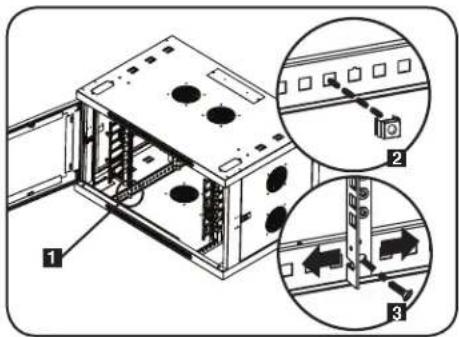 Tripp Lite SmartRack SRW9UDPGVRT - Réglage de la profondeur du rail de montage - 1
