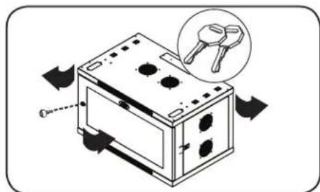 Tripp Lite SmartRack SRW9UDPGVRT - Cerraduras de la Puerta - 1