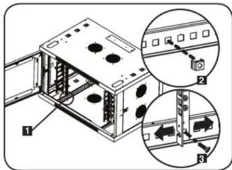Tripp Lite SmartRack SRW9UDPGVRT - Advertencia: No intenteaabstar los rieles,mIJtras el equipo está instalado enel gabinete.No intenteusarlosrielessin los tornillos instalados.(2porriel.) - 1