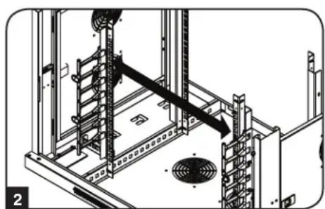 Tripp Lite SmartRack SRW9UDPGVRT - Autre montage : rail de montage à trou taré - 2