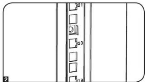 Tripp Lite SmartRack SR2000 - Pour enlever les écrous à cage, inverser les étapes 1 à 3 - 2