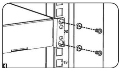 Tripp Lite SmartRack SR2000 - Pour enlever les écrous à cage, inverser les étapes 1 à 3 - 4