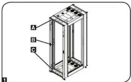 Tripp Lite SmartRack SR2000 - Réglage du rail avant - 1