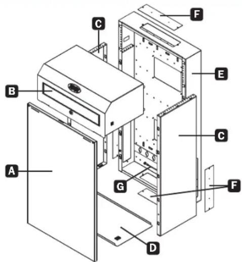 Tripp Lite SmartRack SRWF16U38 - Identificación de Características - 1