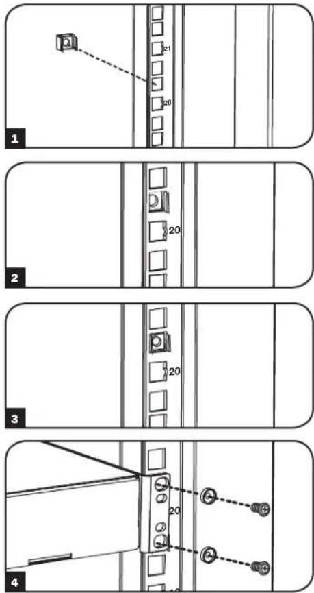 Tripp Lite SmartRack SRW12UHD - To Remove Cage Nuts, Reverse Steps 1-3 - 1