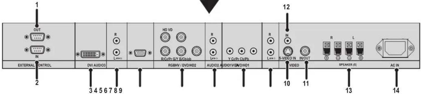 NEC PlasmaSync 50XP10 - Πίνακας συνδέσεων - 2