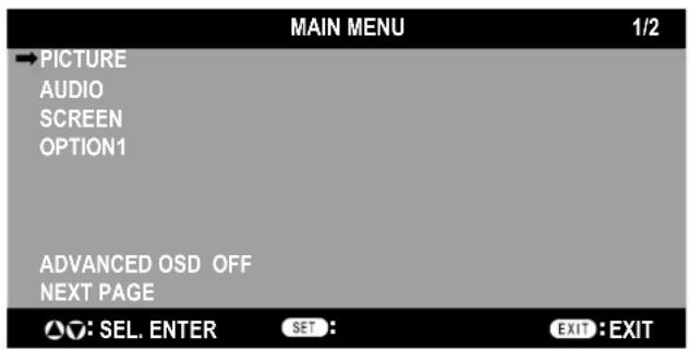NEC PlasmaSync 50XP10 - Using the OSD - 3