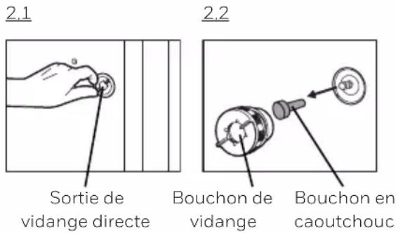 HONEYWELL DH70W - Drainage de l'eau continue – Utilisez un tuyau d'arrosage (tuyau non inclus) - 1