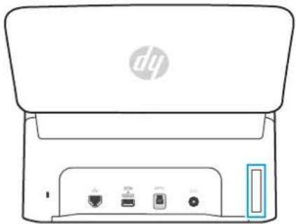 HP Scanjet Enterprise Flow 5000 S5 - Emplacement du numéro de série et du numéro de produit - 1