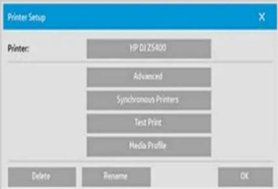 HP Designjet SD - consultation et accès aux paramètres de largeur du support de l'imprimante - 2