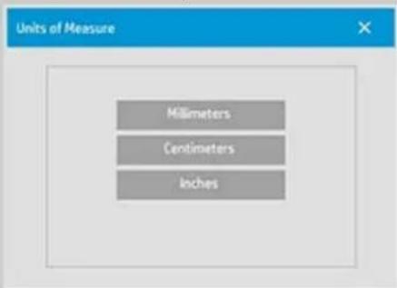 HP Designjet SD - unites de mesure - 2