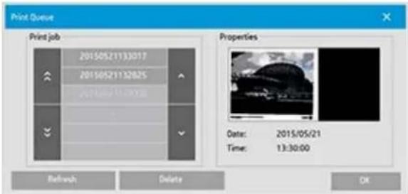 HP Designjet SD - affichage de la file d'attente d'impression - 2