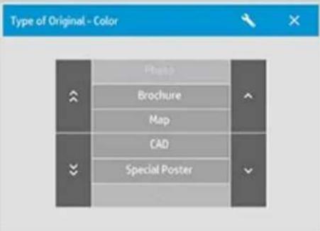 HP Designjet SD - sLECTION d'un modele de type d'original - 3