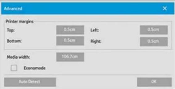 HP Designjet SD - définition de la largeur du support papier sur les imprimantes SANS le support pour la détction automatique de la largeur du support - 1