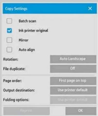 HP Designjet SD - définition des options de pliage - 1