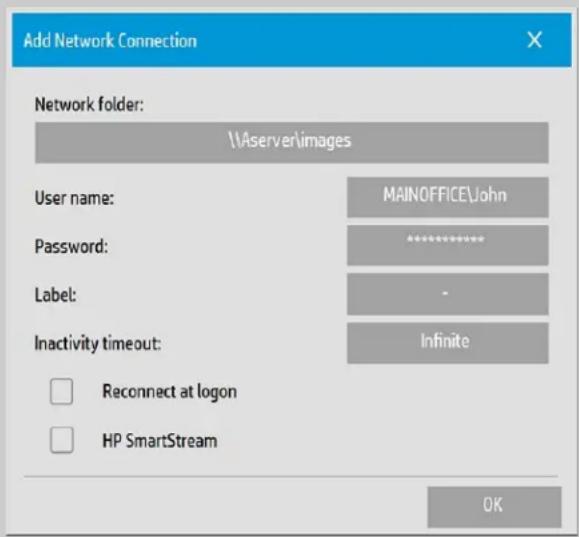 HP Designjet SD - ajout/stockage/suppression d'une connexion réseau - 1