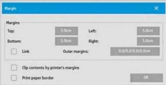 HP Designjet SD - « Compenser les marges del'imprimante » - 1