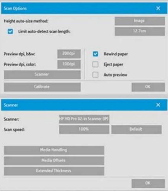 HP Designjet SD - options de numérisation - 1
