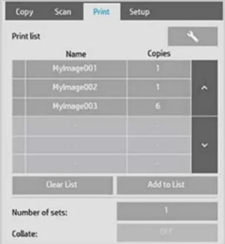HP Designjet SD - gestion de la liste d'impression - 1