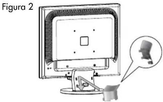 NEC MultiSync 1940CX - Para conectar la base al soporte del LCD: - 2