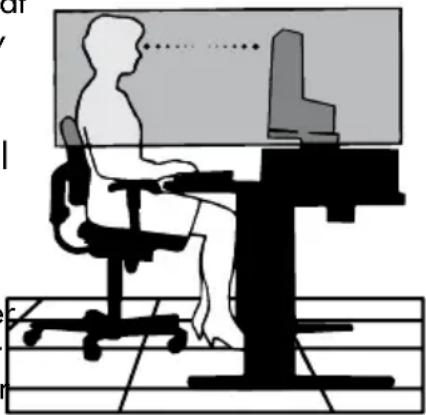 NEC MultiSync 1940CX - CORRECT PLACEMENT AND ADJUSTMENT OF THE MONITOR CAN REDUCE EYE, SHOULDER AND NECK FATIGUE. CHECK THE FOLLOWING WHEN YOU POSITION THE MONITOR: - 2