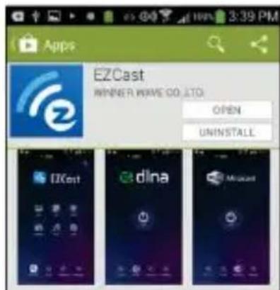 AIPTEK PocketCinema A100W - Installazione di EZCast da Google Play™ (per dispositivi Android) - 2