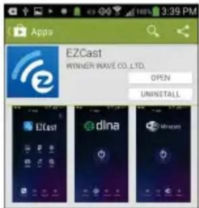 AIPTEK PocketCinema A100W - Installing EZCast from Google Play™ (For Android device) - 2