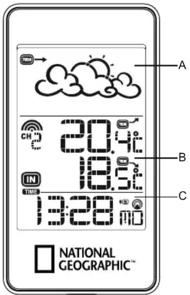 National Geographic Basic 9066000 - LCD (ANZEIGE) UND TASTEN / ANSICHT VON VORNE / ANSICHT VON HINTEN - 1