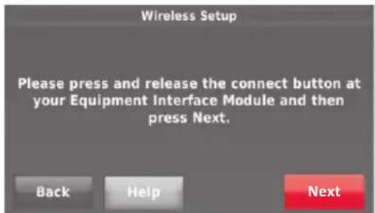 HONEYWELL YTHM5421R1010 - Link the thermostat to the equipment interface module. - 2