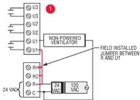 HONEYWELL YTHM5421R1010 - Wiring humidification, dehumidification and ventilation - 4