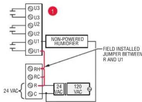 HONEYWELL YTHM5421R1010 - Wiring humidification, dehumidification and ventilation - 2