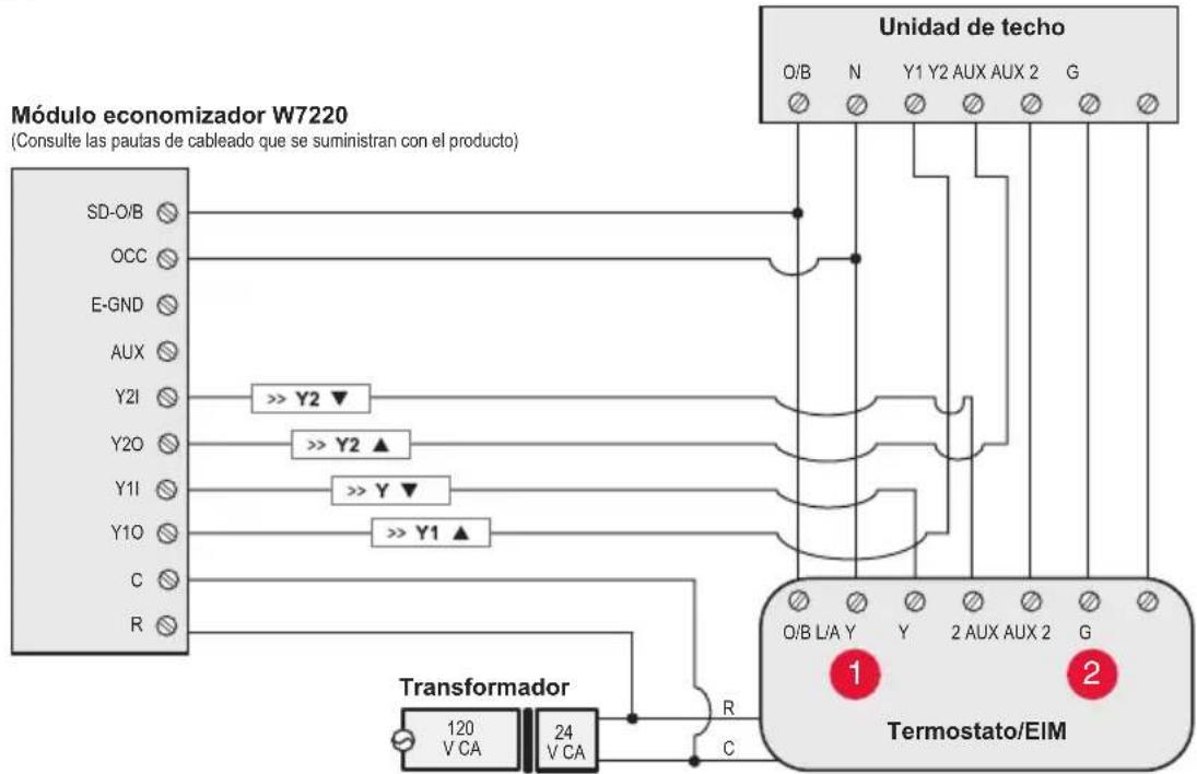 HONEYWELL YTHM5421R1010 - Guias de cableado del modulo economizador - 1