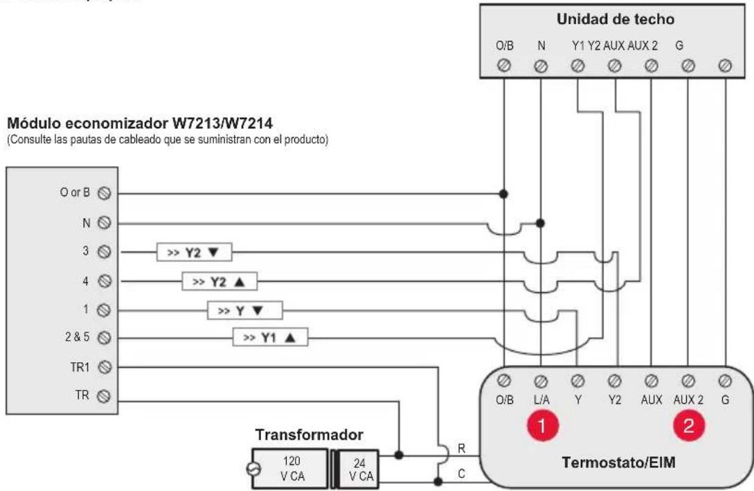 HONEYWELL YTHM5421R1010 - Guias de cableado del modulo economizador - 1