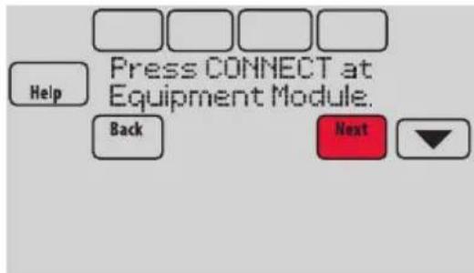 HONEYWELL YTHM5421R1010 - Link the thermostat to the equipment interface module. - 3