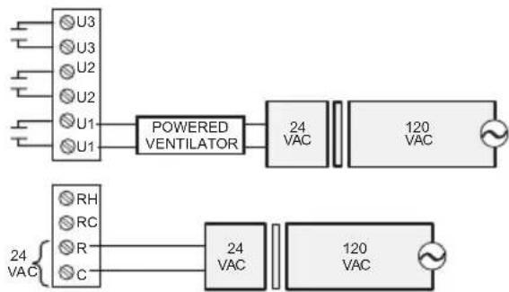 HONEYWELL YTHM5421R1010 - Wiring humidification, dehumidification and ventilation - 3