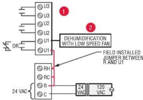 HONEYWELL YTHM5421R1010 - Wiring humidification, dehumidification and ventilation - 6