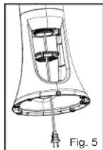 HONEYWELL QuietSet HYF290B - SECURING THE CORD INSIDE THE BASE - 3