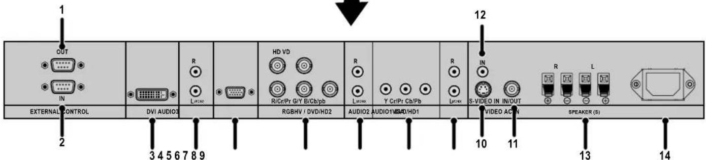 NEC PlasmaSync 60XP10 - Terminal Panel - 2