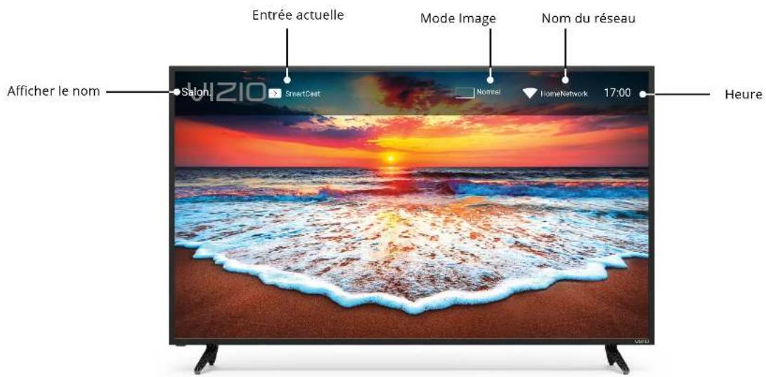 VIZIO SmartCast D48FF0 - UTILISATION DE LA FENÉTRE INFO - 1