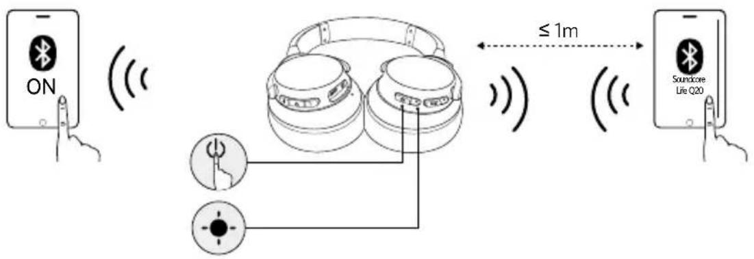 soundcore Life Q20 - Emparelhamento - 1