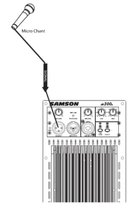 SAMSON dB300a - Utilisation d'un signal à niveau ligne - 1