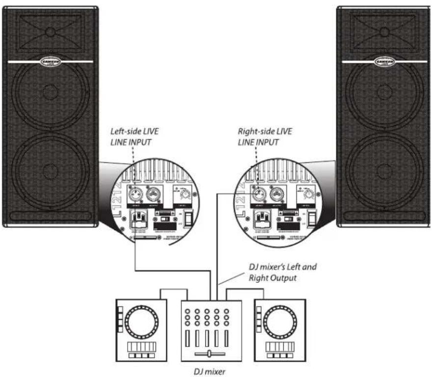 SAMSON Live 615 - Using a Line Level Signal - 1