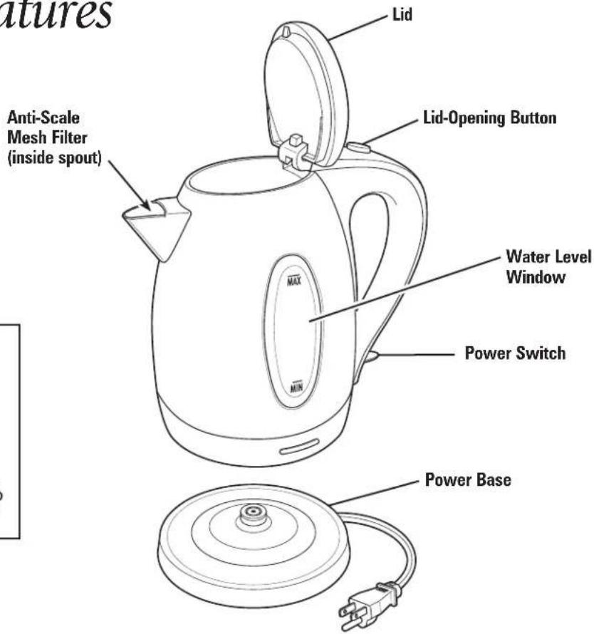 HAMILTON BEACH 40885 - Parts and Features - 2