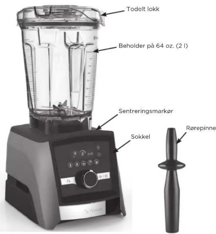 Vitamix Ascent A3300i - DELER OG FUNKSJONER - 1
