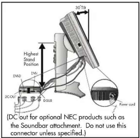 NEC MultiSync LCD1990SXi - To attach the MultiSync® LCD monitor to your system, follow these instructions: - 4