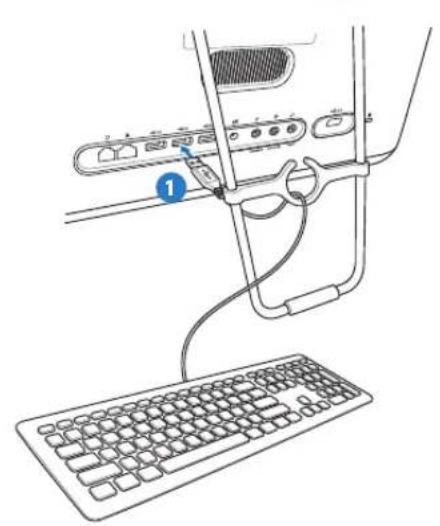ASUS EeeTop ET1602 - 连接有线键盘与鼠标 - 1