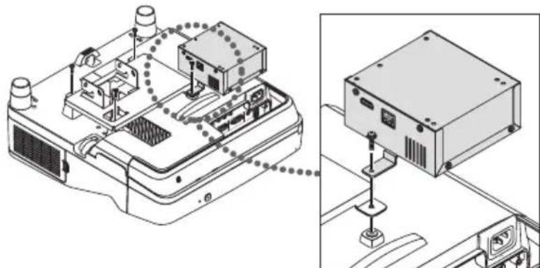 NEC NP01SW1 - 4-2. No caso de fixar a caixa do receptor na unidade de montagem de teto - 1