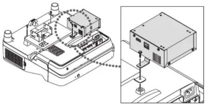NEC NP01SW1 - 4-2. 수신기 상자를 천장 장착 장치에 고정할 경우 - 1