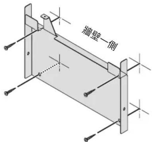 NEC NP01SW1 - 將牆上用安裝配件固定到正要固定介面選擇器的牆壁上。 - 1