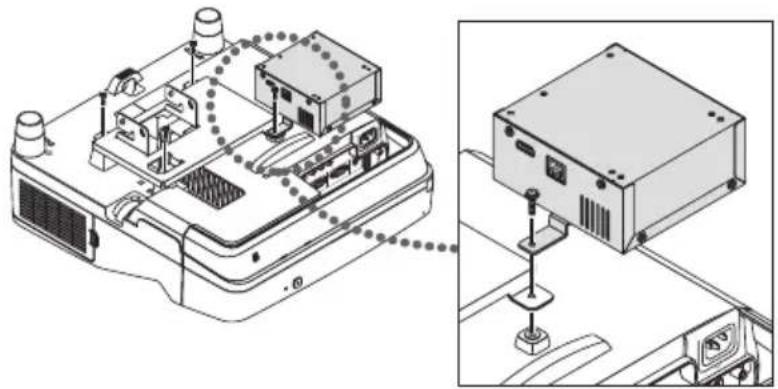 NEC NP01SW1 - 4-2. 在天花板安装配件上固定接收盒的情況下 - 1
